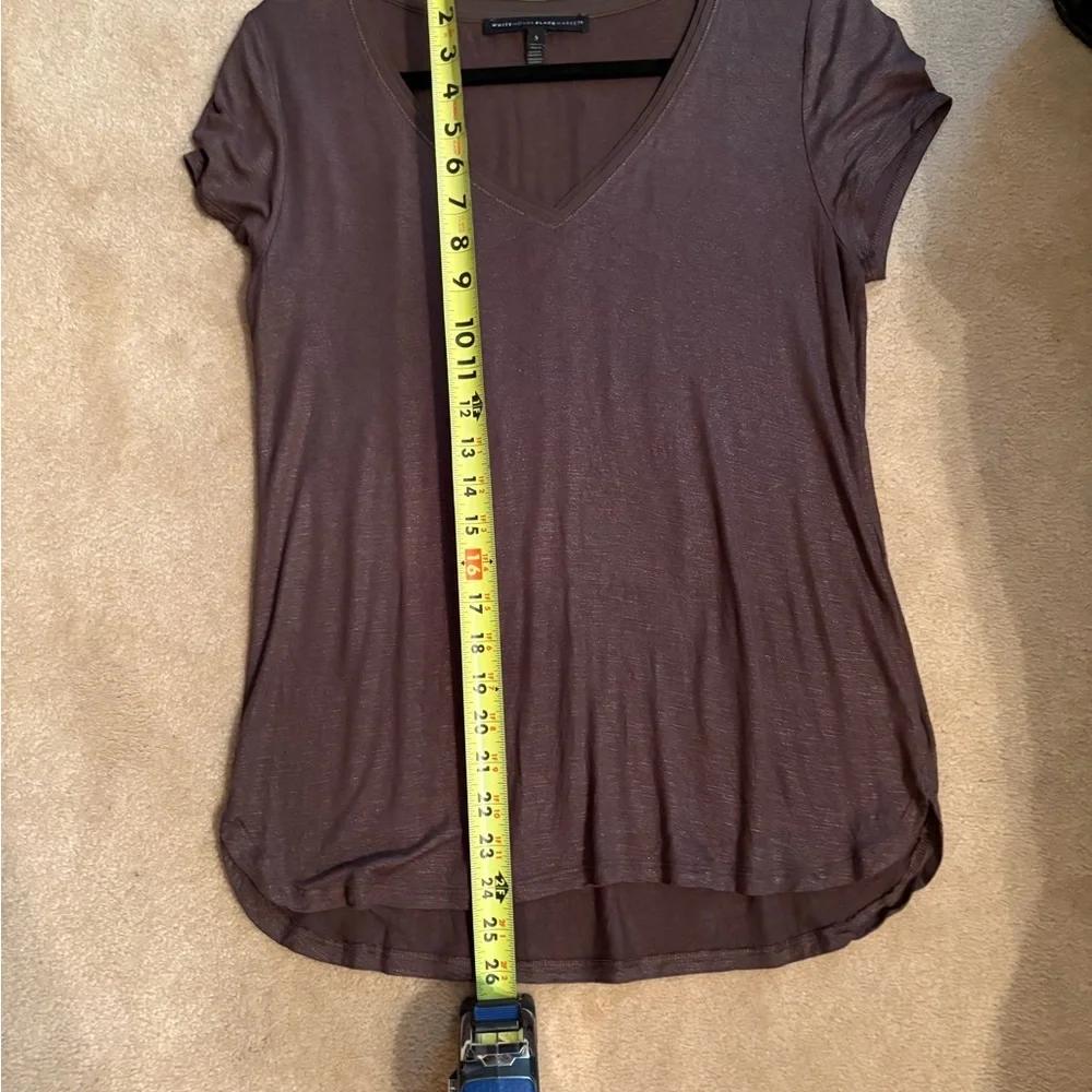 White House Black Market Chocolate Brown Blouse - Picture 4 of 5